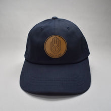 Load image into Gallery viewer, Leather Hand Patch / Classic Dad Hat: Navy