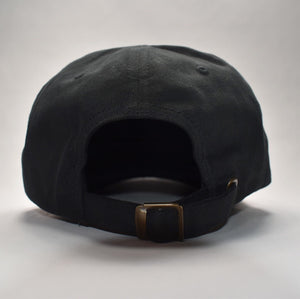 Leather Hand Patch / Classic Dad Hat: Black