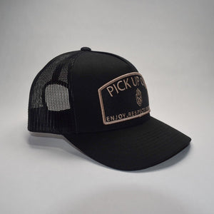 ENJOY RESPECT PROTECT / Trucker Hat: Black