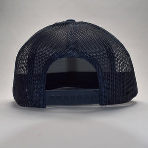 Leather Hand Patch / Trucker Hat: Navy