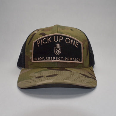 ENJOY RESPECT PROTECT / Trucker Hat: Multi-Cam