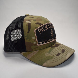 ENJOY RESPECT PROTECT / Trucker Hat: Multi-Cam