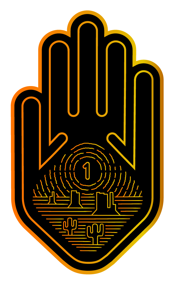 DESERT HAND Sticker